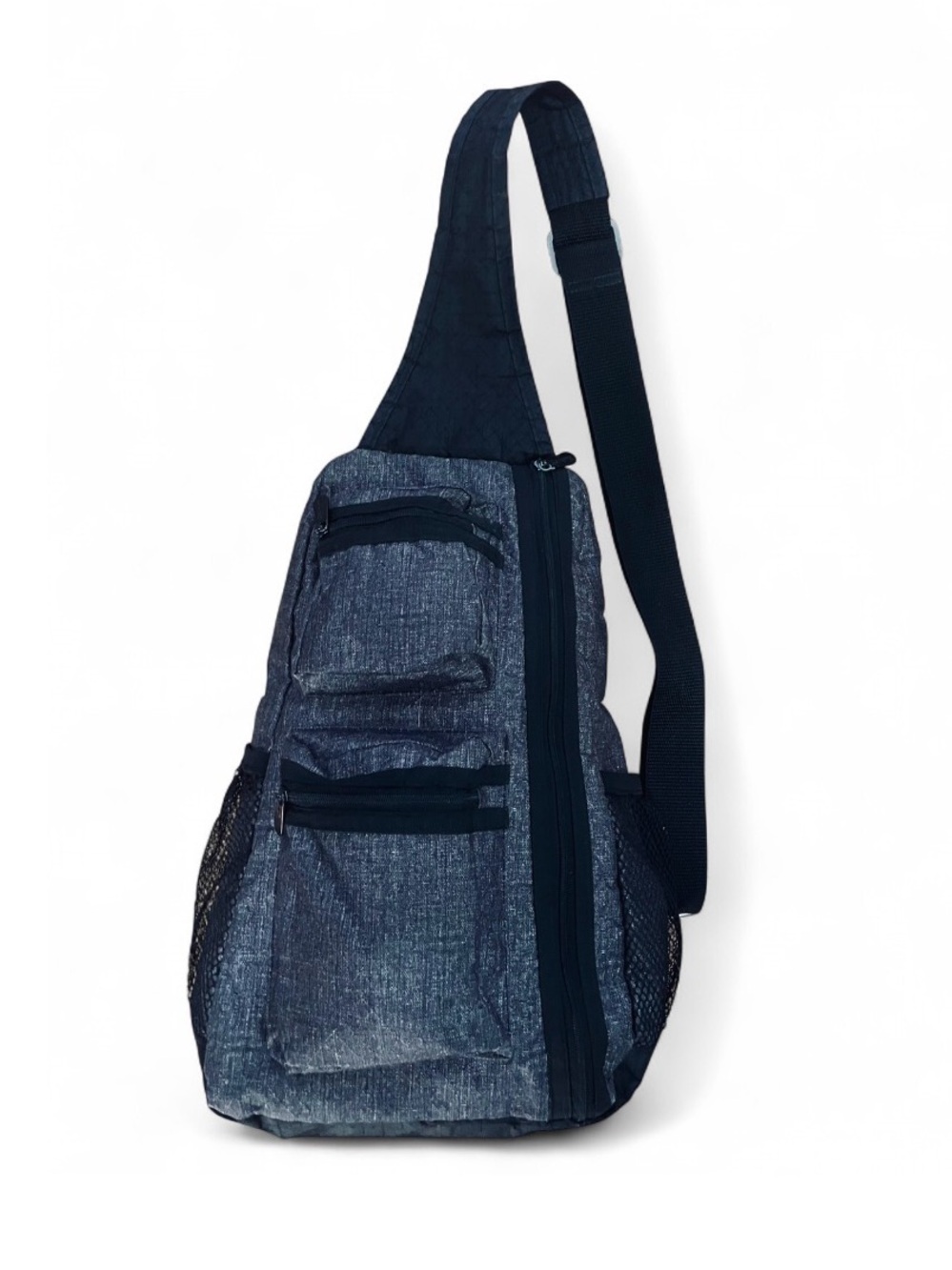 Unisex Slate Grey & Black Sling Bag - Compact Crossbody Carry